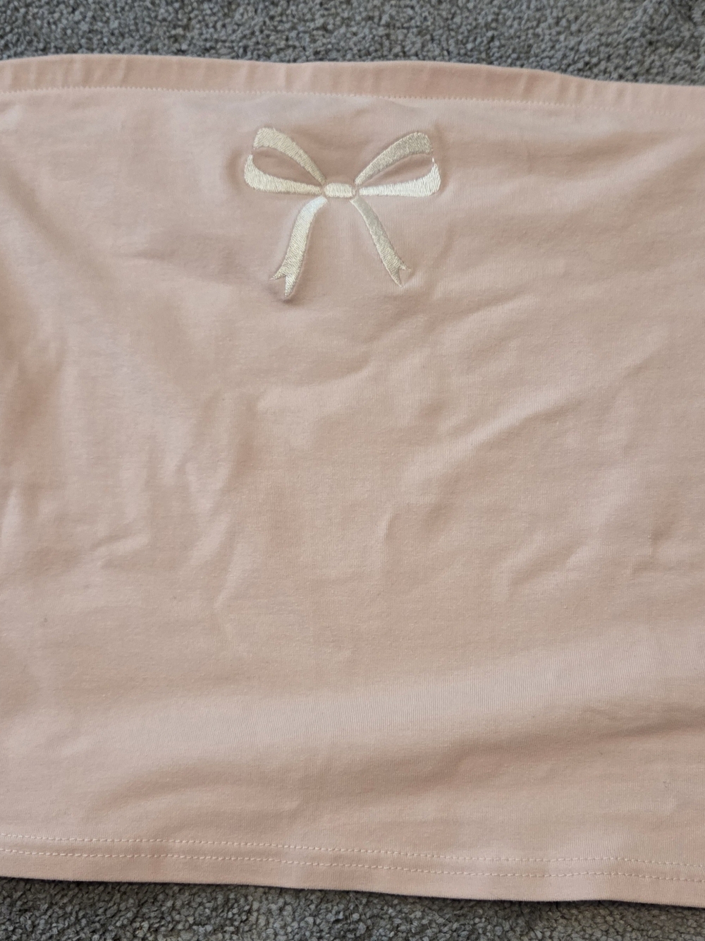 Women's  Light Pink Bow Tube Top -INC